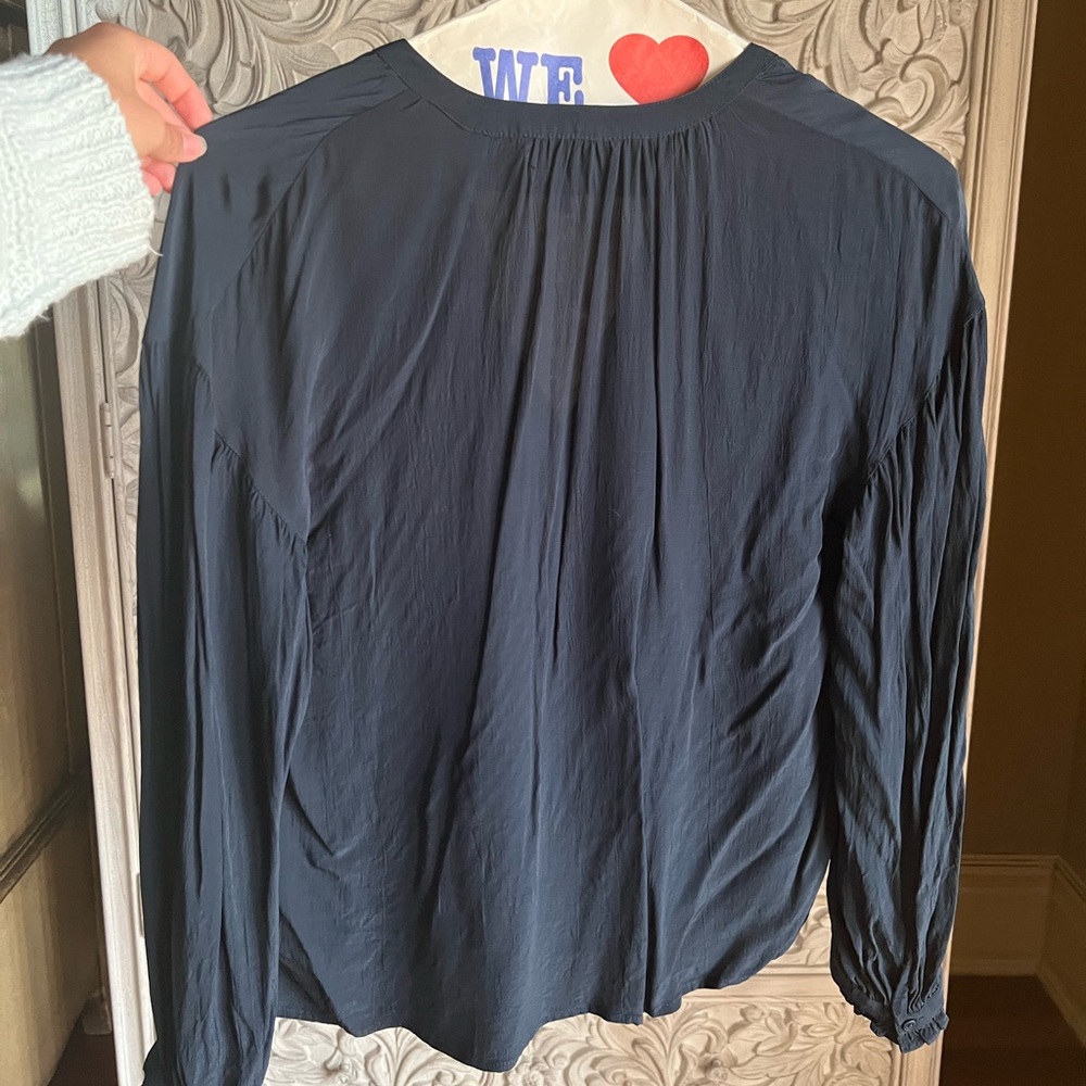 Something Navy Easy Volume Button Down Top - image 4